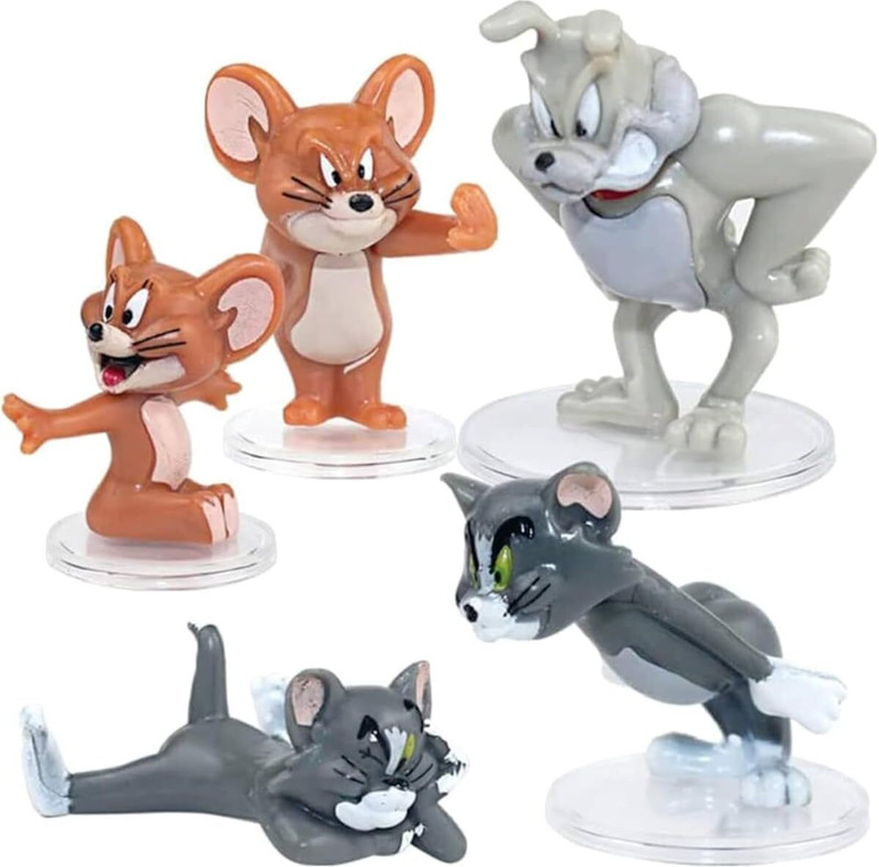LEGACYCART tom and jerry cartoon cake topper Cake Topper(multicolour Pack of 5)