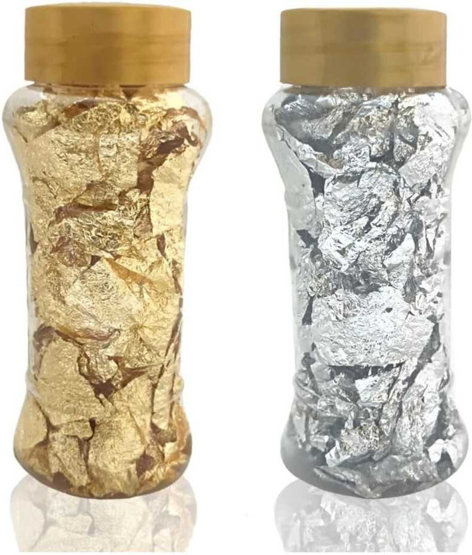 Husaini Mart Cake Topper(SILVER & GOLD Pack of 2)