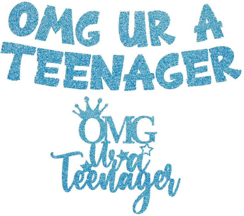 ITSYYBOO TrifleArte OMG UR A Teenager Banner & Cake Topper Combo Cake Topper(GOLD Pack of 1)