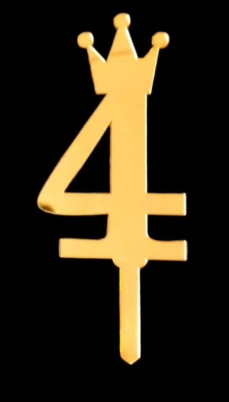 NandN Number for Birthday, Anniversary Decoration Cake Topper(Gold Pack of 1)
