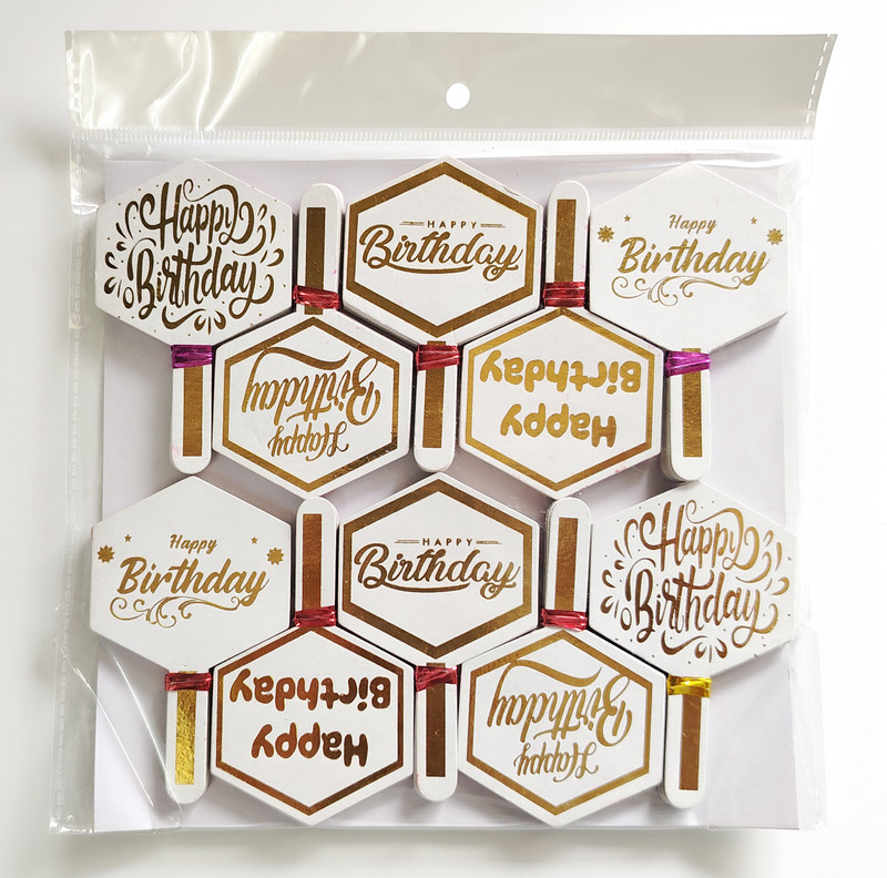 Taitil Cake Topper(white Pack of 100)
