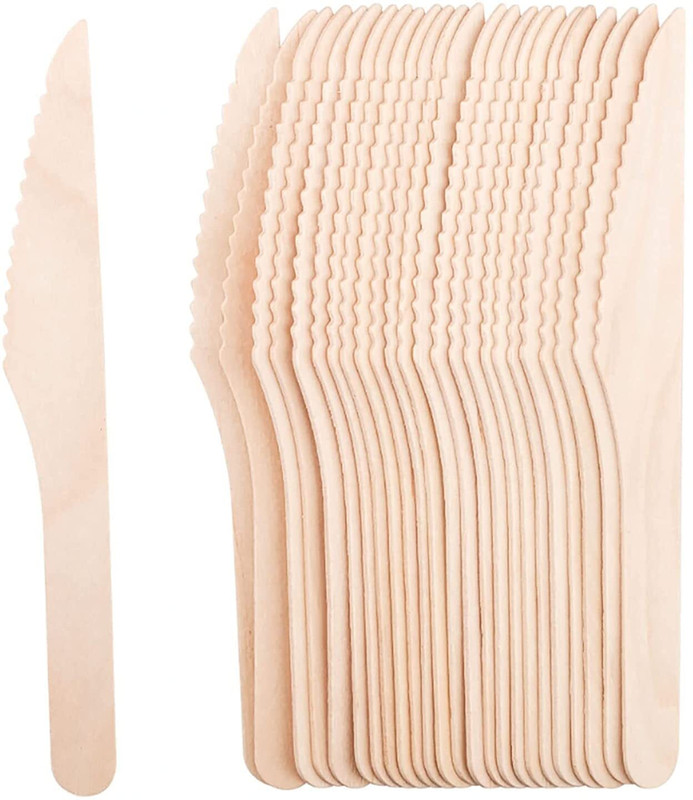 Ranisati wooden disposable cake knife pack of 100 16cms Wooden Dessert Knife Set(Pack of 100)