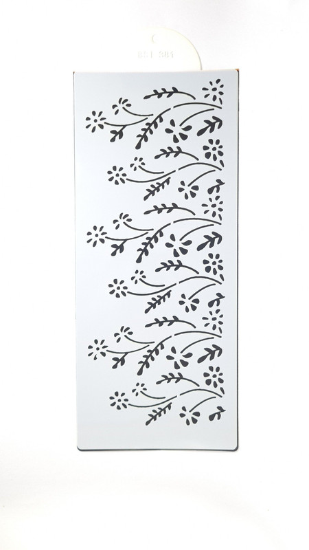 BakeGuru flower pattern Cake Side Stencil(Pack of 1)