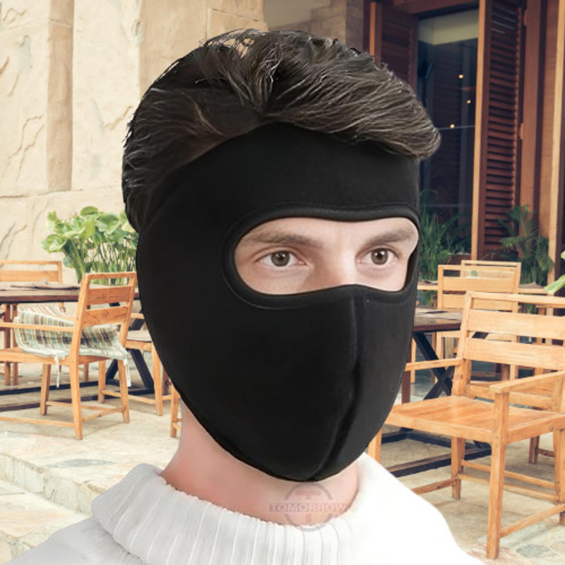 Darkview Black Bike Face Mask for Men & Women(Size: M, Balaclava)
