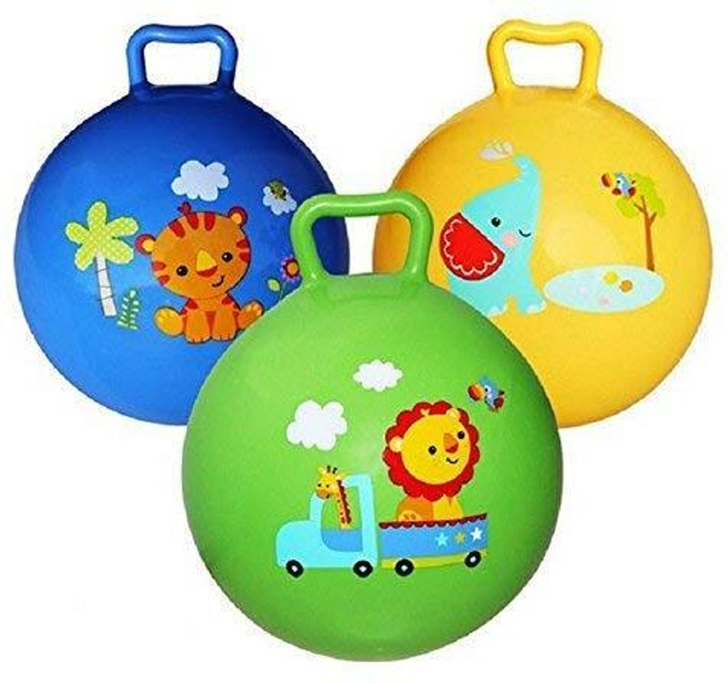 TS WITH TECHSUN Hopping Hopper Hop Bouncy Jumping Ball with Handle 45 Ball Hopper