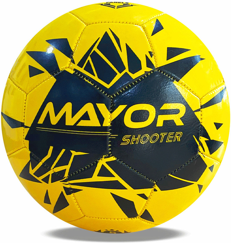 MAYOR Shooter Football - Size: 5(Standard, Pack of 1, Yellow, Blue)