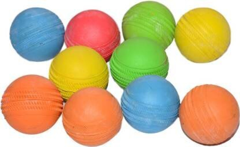 SSSG Tennis Rubber Light Weight Ball - Pack of 10 Cricket Tennis Ball(Standard, Pack of 10, Multicolor)