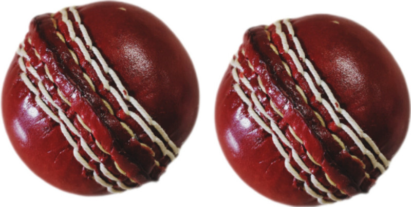 90 Degree Miniature Autograph Signature Mini Small Cricket Season Ball Showpiece Cricket Leather Ball(Standard, Pack of 2, Maroon)