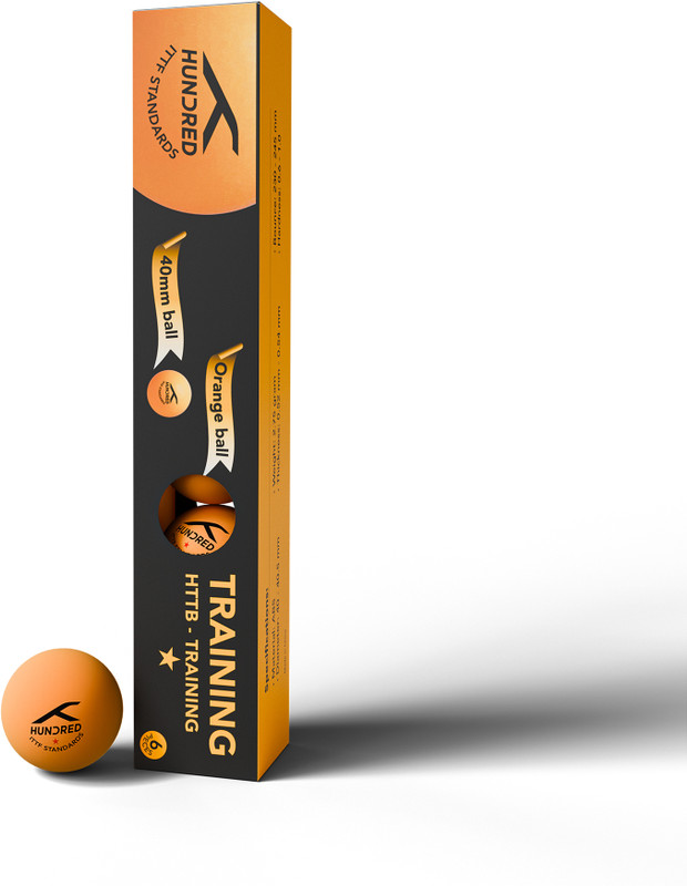 Hundred Training Beginner Ball ( 6 in 1 ) Table Tennis Ball(Standard, Pack of 6, White)