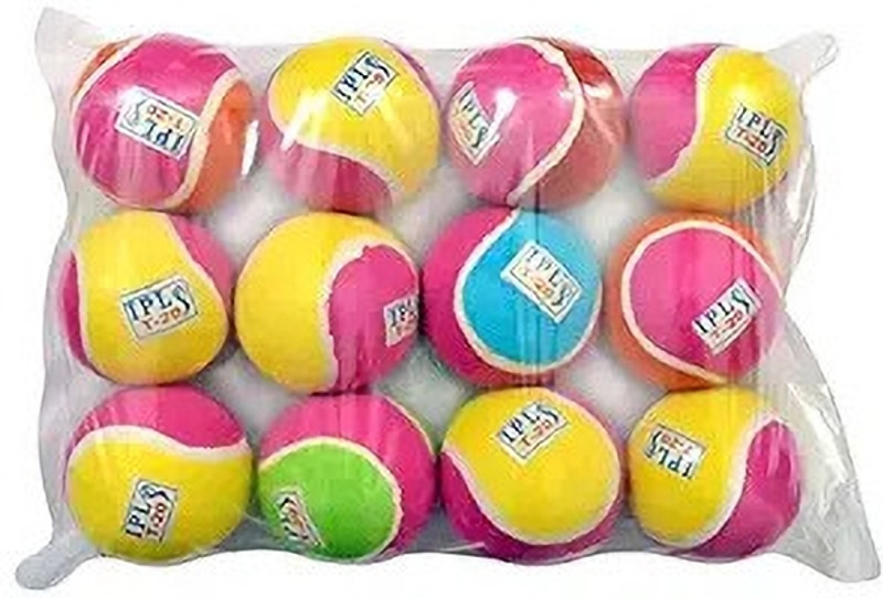 Owlix Multicolor Tenniss Ball pack of 12 Tennis Ball(Standard, Pack of 12, Multicolor)
