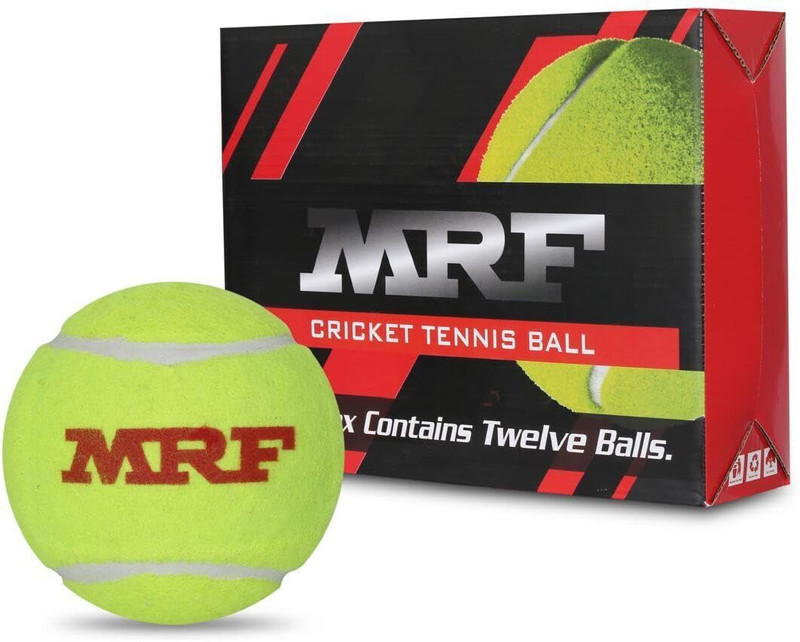 MRF Soft Tennis Cricket Ball Ideal for Under Arm Cricket Play Cricket Tennis Ball(Standard, Pack of 6, Yellow)