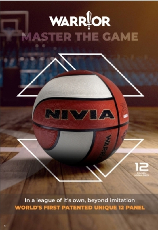 NIVIA WARRIOR(12 PANEL) Basketball - Size: 7(Standard, Pack of 1)