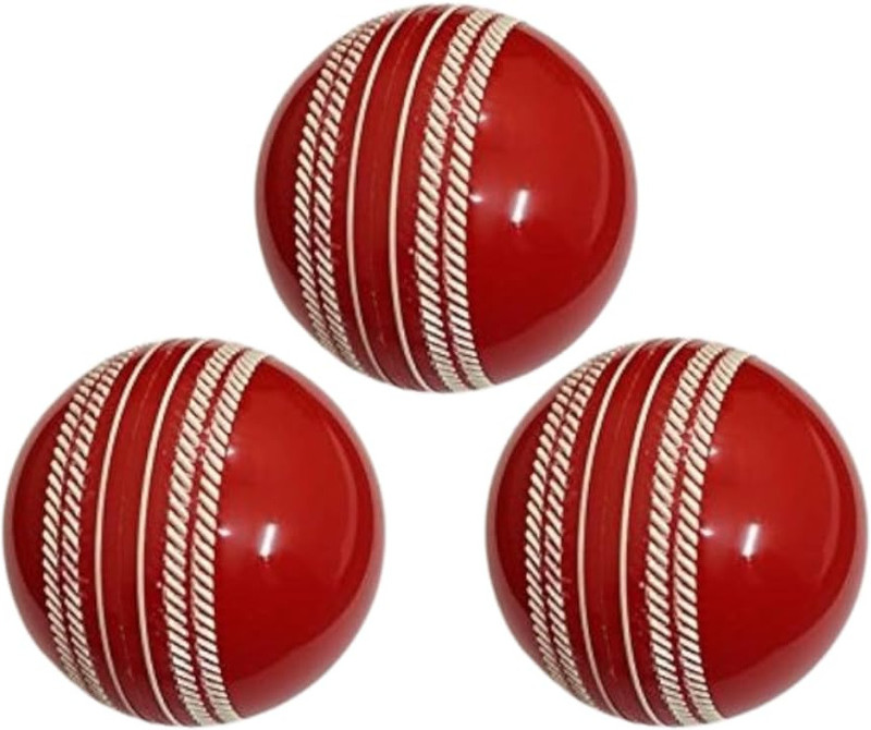 VELLFIRE T-20 Synthetic Cricket Ball Wind Ball for Cricket Tournament Cricket Rubber Ball(Standard, Pack of 3, Red)