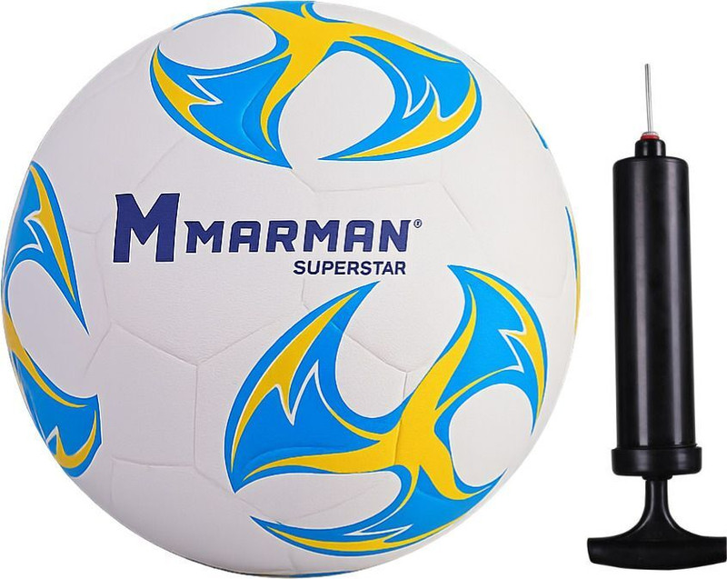 Marman Superstar with Pump Football - Size: 5(Standard, Pack of 3)