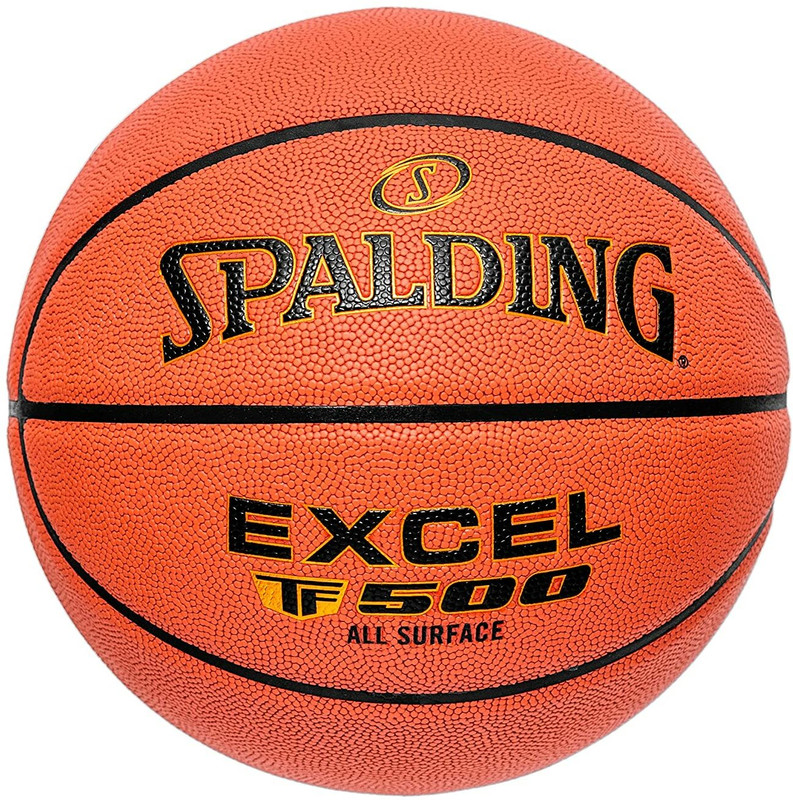 SPALDING Excel TF-500 Indoor-Outdoor Basketball 29.5" Basketball - Size: 7(Standard, Pack of 1, Orange)