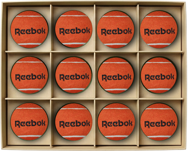 REEBOK ACBT006 Cricket Tennis Ball(Standard, Pack of 12, Orange)