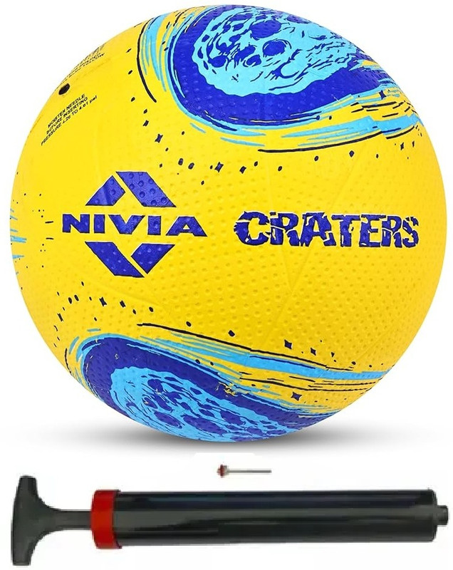 NIVIA CRATERS WITH PUMP (YELLOW ) Volleyball - Size: 4(Standard, Pack of 1)