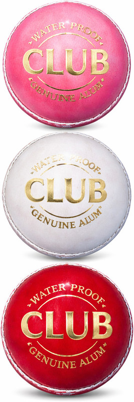 CGATE club Cricket Leather Ball(Standard, Pack of 3)