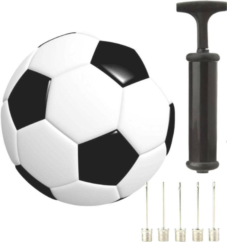 gamers hub SPORTS COMBO BLACK & WHITE SYNTHETIC RUBBER FO Football - Size: 5(Standard, Pack of 1)