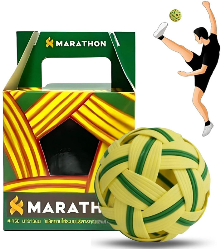VAYINATO Marathon MT-101 Sepak Takraw for Small Children | Training Ball for Age 5-12 Volleyball - Size: 3(Standard, Pack of 1)