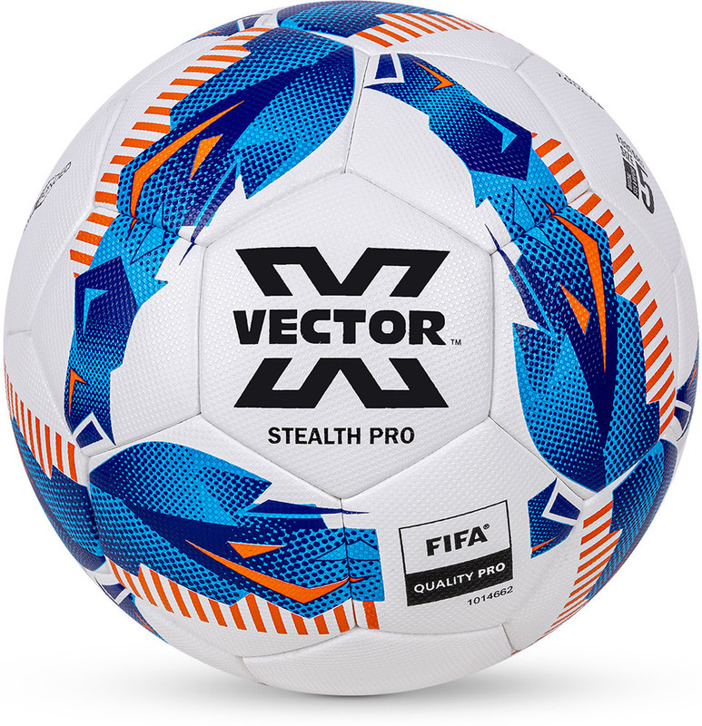 VECTOR X Stealth Pro 32 Panel FIFA Quality Pro Thermo Bonded PU Professional Match Ball Football - Size: 5(Standard, Pack of 1)