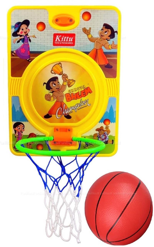 FunBlast Wall Mount Basketball Hoop for Kids,Indoor & Outdoor Basketball Set with Board Basketball - Size: 1(Kids, Pack of 1, Multicolor)