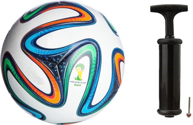 Dinetic Brazuca Football and Hand pump Football - Size: 5(Standard, Pack of 1, Multicolor)