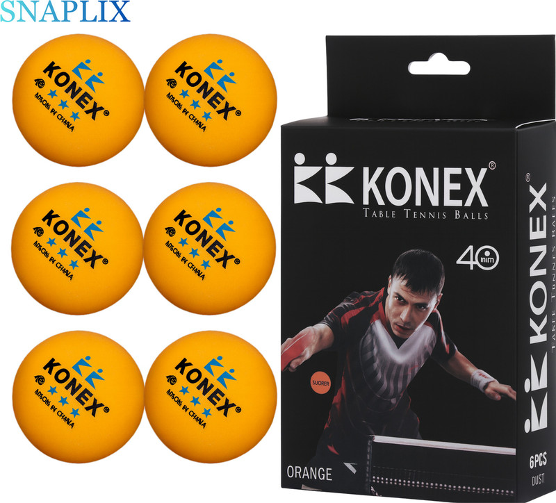 Snaplix Built for tournament prep with consistent bounce and flight Table Tennis Ball(Standard, Pack of 6, Yellow)