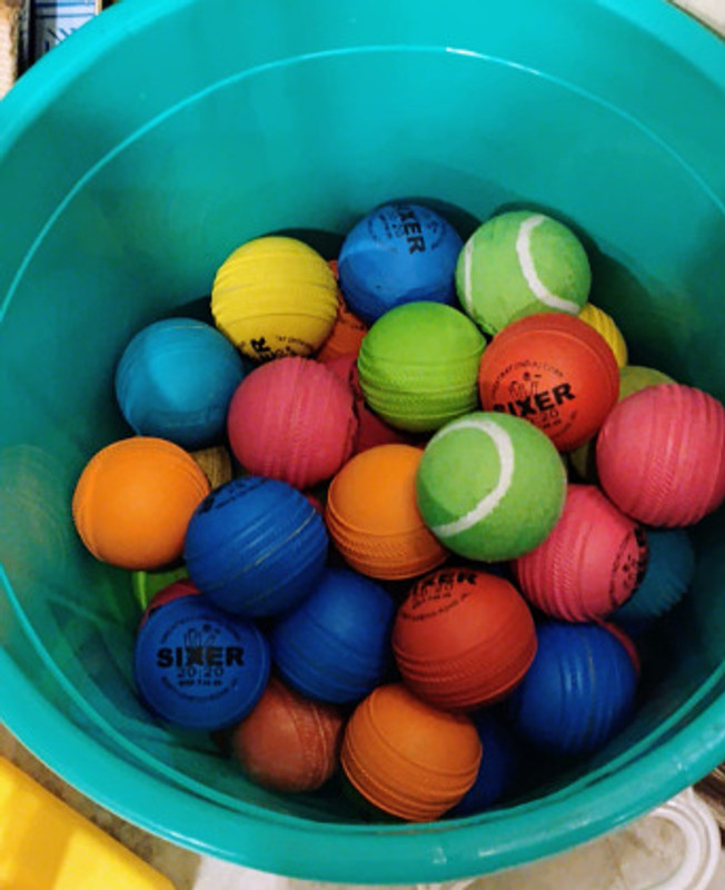 SIXER STUMPER Cricket Rubber Ball(Standard, Pack of 10)