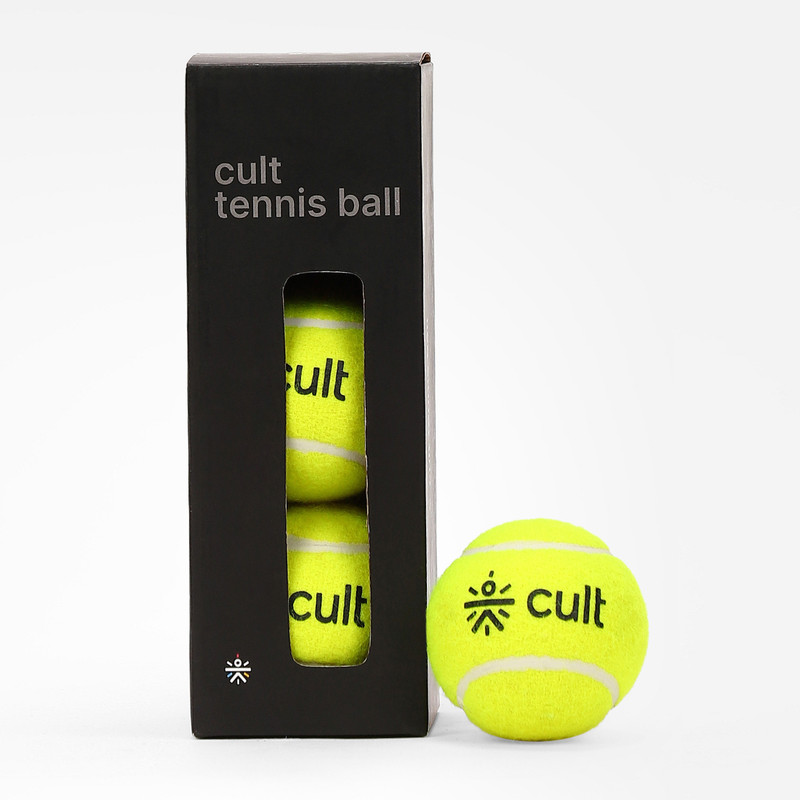 Cult Tennis Ball Set of 3 Green for Practice and Training Tennis Ball(Standard, Pack of 3, Green)