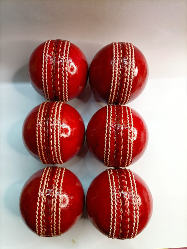 Anushree Enterprises Cricket Leathet Ball Combo (Pack of 6) Cricket Leather Ball(Standard, Pack of 6, Red)