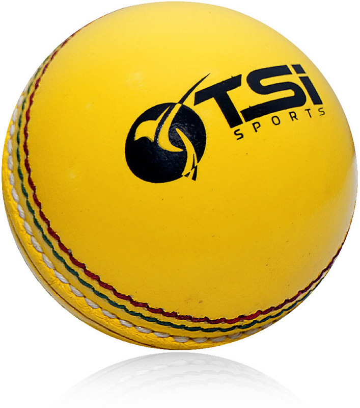 TSI SPORTS Indoor Leather Ball Yellow Cricket Leather Ball(Standard, Pack of 1, Yellow)