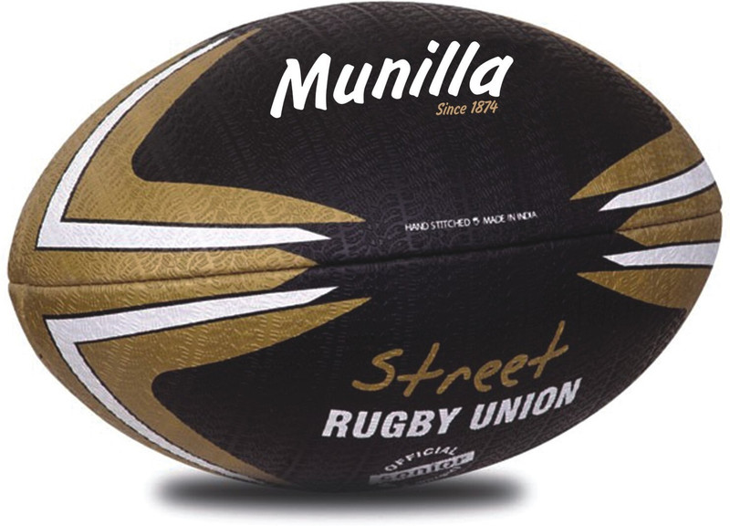 Munilla Street Rugby Ball - Size: 5(Standard, Pack of 1, Multicolor)