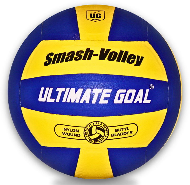 UG SPORTS Smash Volleyball | Outdoor-Soft & Dry Surface, Training Ball Volleyball - Size: 5(Standard, Pack of 1, Yellow, Blue)