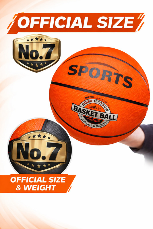 shyam enterprises Sports Engraver Basketball - Size: 7 (Standard, Pack of 1, Brown) Basketball - Size: 7(Standard, Pack of 1, Orange)