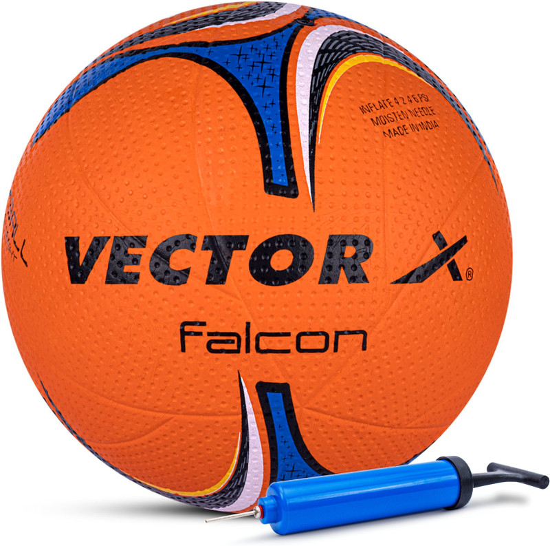 VECTOR X Falcon Rubber Compound dimple Emboss+Rubber Bladder Indoor Outdoor Durable Beach Volleyball - Size: 4(Standard, Pack of 1)