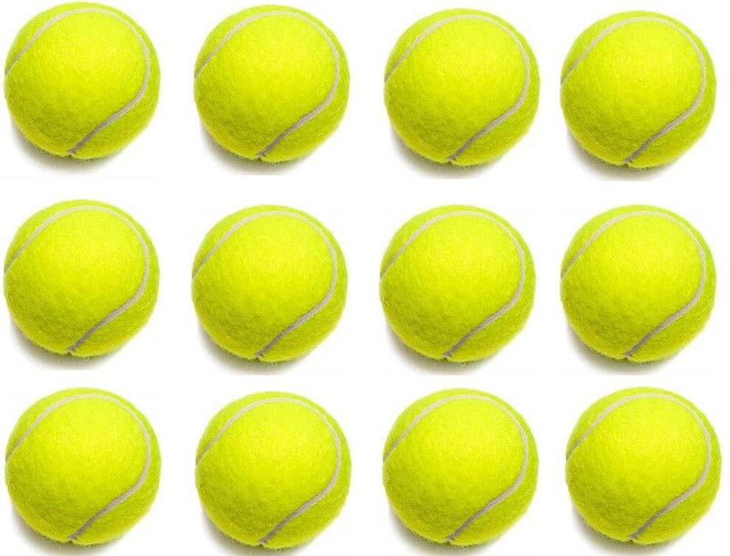 Shopeleven Light Weight and Cricket Soft & Bouncy Tennis Ball(Standard, Pack of 6, Green)