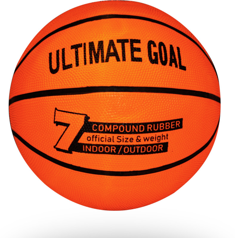 ULTIMATE GOAL Full-Size Brown Basketball | Leather Finish | Perfect for Training & Matches Basketball - Size: 7(Standard, Pack of 1)