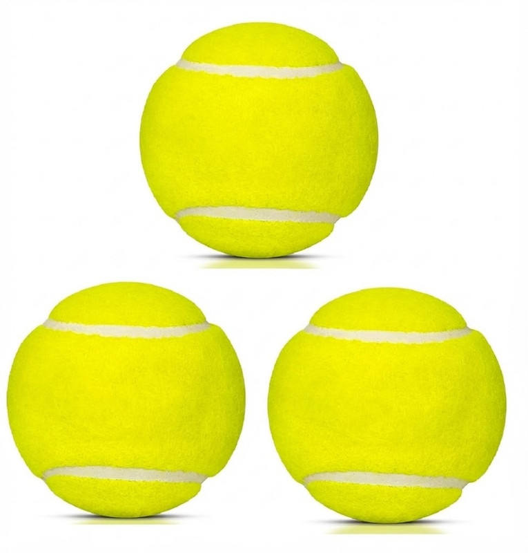 EDENGLOW Light Weight and Cricket Soft & Bouncy Tennis Ball(Standard, Pack of 3, Green)
