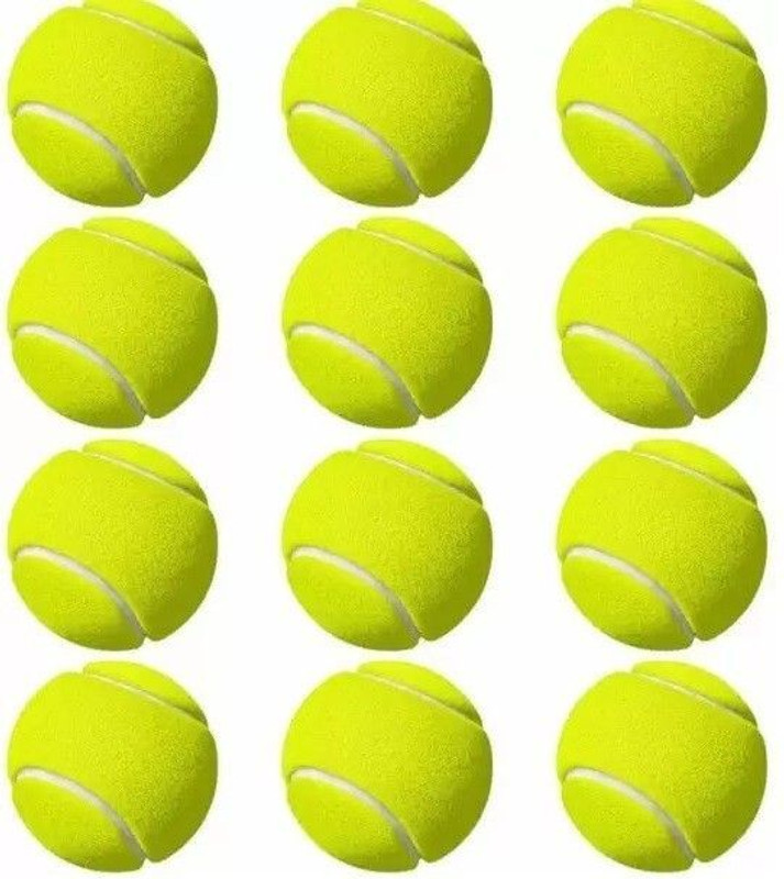 NJ SPORTS SOFT WOOLEN TENNIS_Ymm Tennis Ball(Standard, Pack of 12, Yellow)