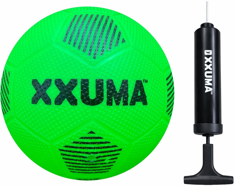 XXUMA Kids Home Play Ball with Pump Football - Size: 5(Kids, Pack of 1, Green)
