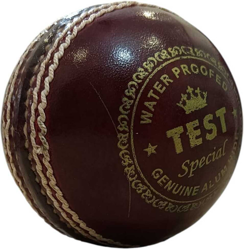 LSI RED 4 PANNEL TEST BALL Cricket Leather Ball(Standard, Pack of 1, Red)