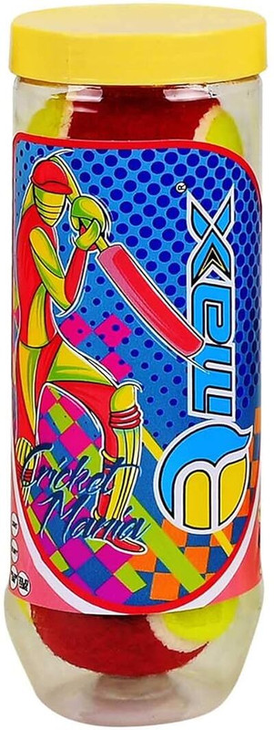 Rmax Tennis Cricket Ball Heavy Pace Solid Tennis Ball (Pack of 3, Multicolor) Tennis Ball(Standard, Pack of 3, Red)