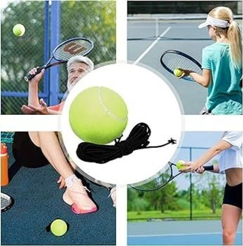 Jashikumi Tennis Training Ball, Elastic Practice Tennis Ball Sports Tennis Ball(Kids, Pack of 2, Green)