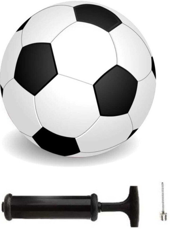 GSM Classic Black & White Football | Durable Outdoor Soccer Ball Size 5 Football - Size: 5(Standard, Pack of 1, White)