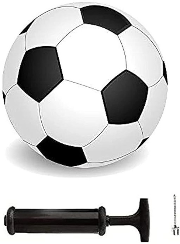 NIVIA Storm with Pump Football - Size: 5(Standard, Pack of 1, White, Black)
