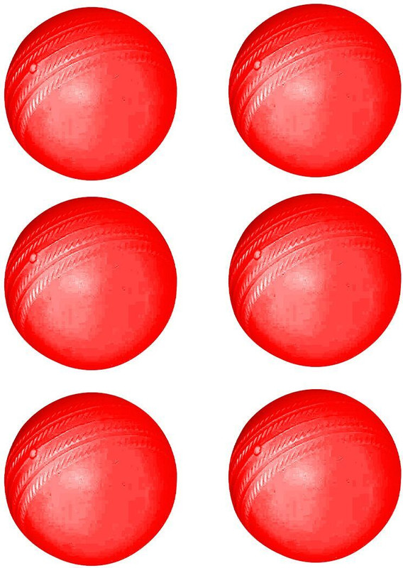Pawansut Heavy Plastic Cricket Training Balls 80 gm Red Plastic Ball Cricket Training Ball(Standard, Pack of 12, Red)