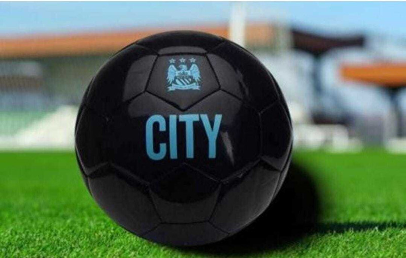 HACKERX Premium Football full size-5 Man City Black Football - Size: 5(Standard, Pack of 1)