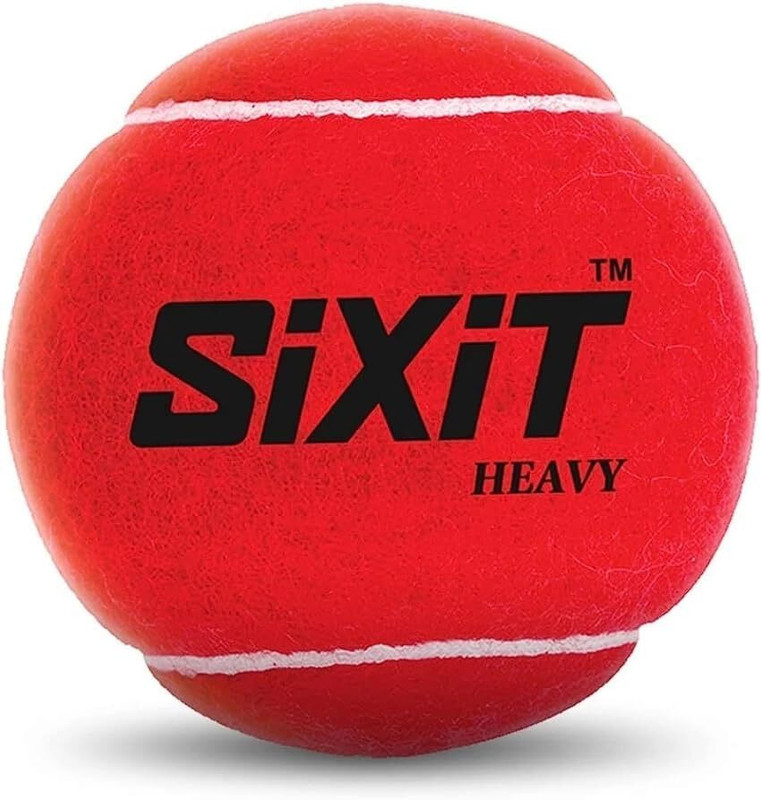 Happiory Rubber Heavy Cricket Tennis Ball, Red, Pack of 6, 84g Weight, Competition Level Baseball(Standard, Pack of 6, Red)
