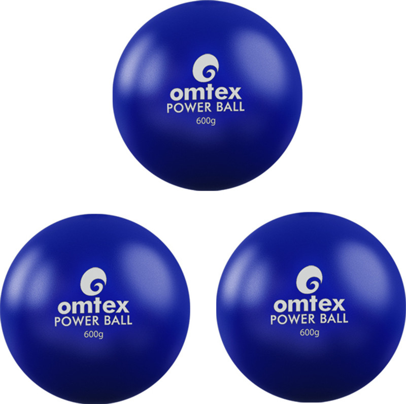 omtex Weighted Powered 600 g for Hitting, Batting and Pitching Training - Blue Cricket Rubber Ball(Standard, Pack of 1)